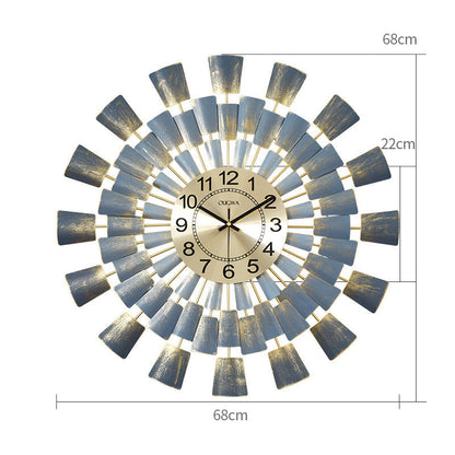 Art Clock Metal Atmosphere Wall Watch Creativity